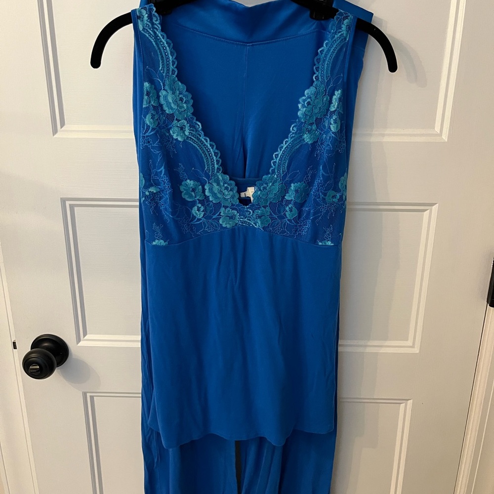 Soma Blue Chemise and pants with Lace Details